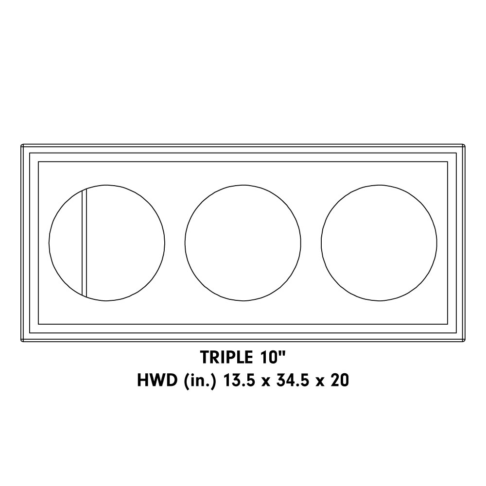 Triple 10" Enclosure (Unloaded)