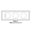 Triple 8" Enclosure (Unloaded) use 508e-d2