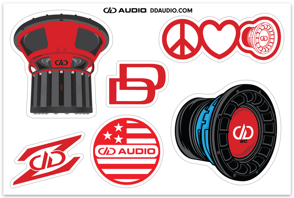 DD AUDIO 4" by 6" Sticker Sheet