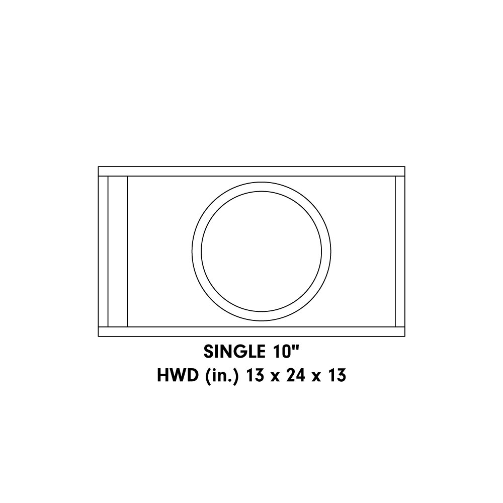 Single 10" Enclosure (Unloaded)