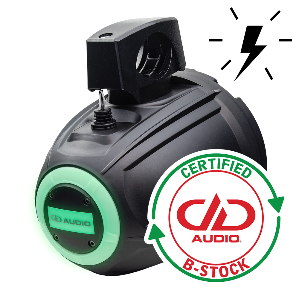 B-Stock MCA-106b 6.5" Marine Can Speakers with Amp and LED (pair)