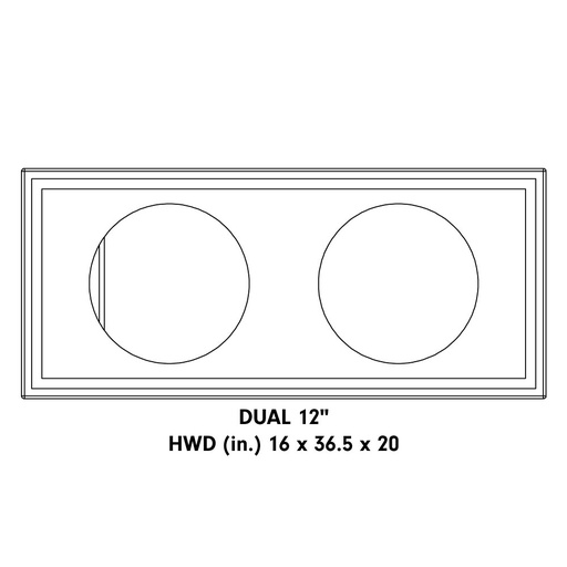 [UE-12.2 {use 312e-512e-d4}] Dual 12" Enclosure (Unloaded)