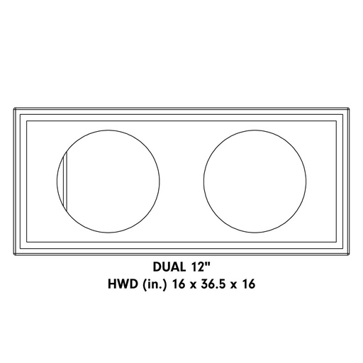 [UE-12.2 {use 312e-512e-sl712-d4}] Dual 12" Enclosure (Unloaded)