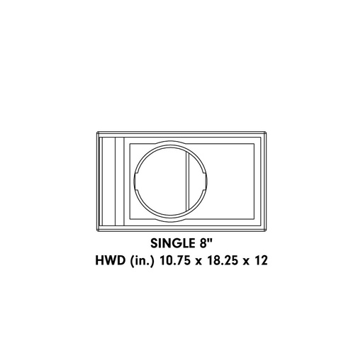 [UE-8.1 {use 508e-d2}] Single 8" Enclosure (Unloaded)