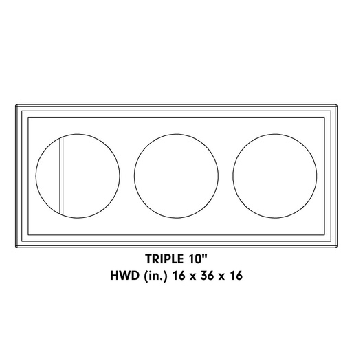 [UE-10.3 {use 310e-510e-d2}] Triple 10" Enclosure (Unloaded)