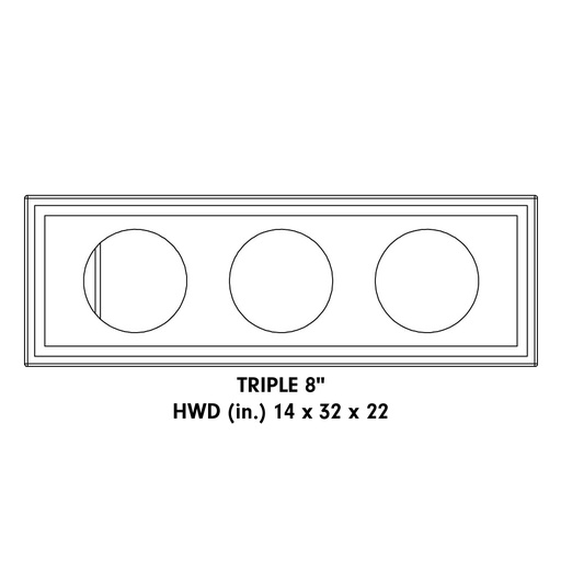 [UE-8.3a {use 508e-d2}] Triple 8" Enclosure (Unloaded)