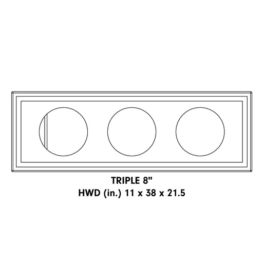 [UE-8.3a {use 508e-d2}] Triple 8" Enclosure (Unloaded)